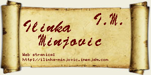Ilinka Minjović vizit kartica